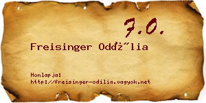 Freisinger Odília névjegykártya